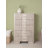 5 Piece Modern Bedroom Set with LED Headboard, Fluted Natural Oak Finish, Storage Bed Frame, 6 Drawer Dresser, Dresser Mirror, 5 Drawer Chest, 2 Drawer Nightstand, Neutral Furniture for Master Bedroom, Guest Room-1283217577