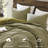 100% Cotton 3Pcs Full/Queen Waffle Washed Duvet With Lived - In Softness And All Season Comfort , Glowiness, Pre Stone Vintage Style,-126015605-126015607