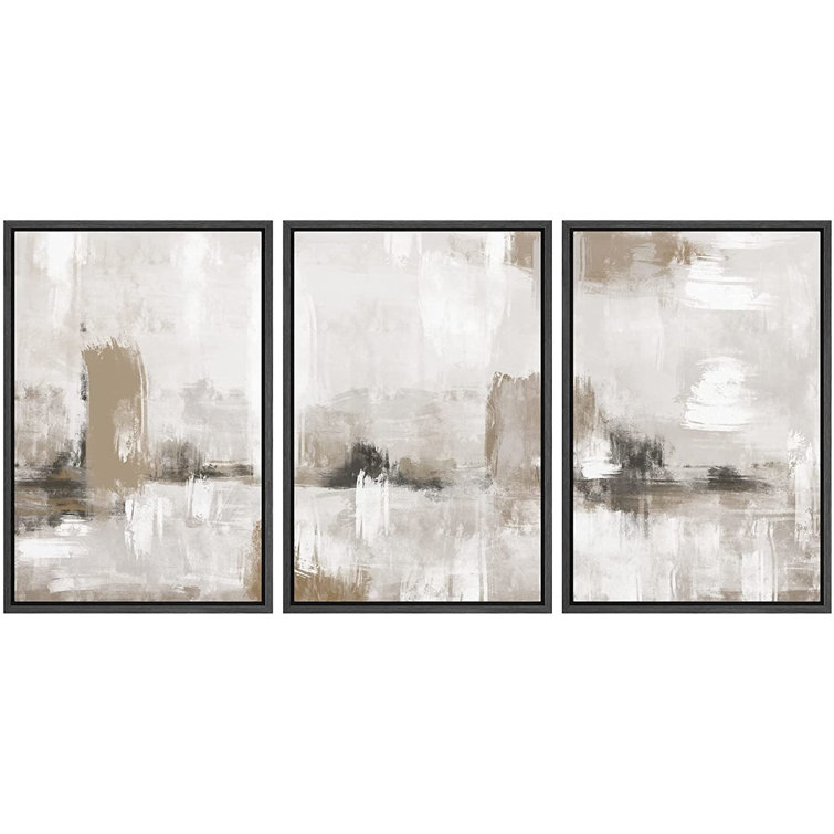 SIGNLEADER Grunge Paint Stroke Collage Abstract Large Wall Art Framed On  Canvas Pieces Print  Reviews Wayfair