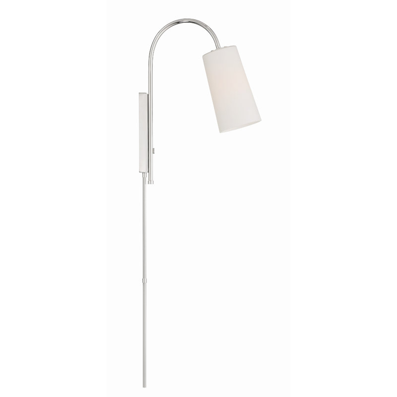 Alexa 1 Light Aged Brass Wall Mount, Nickel
