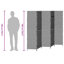 245cm W x 180cm H 5 - Panel Folding Room Divider