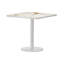 Table de salle à manger moderne avec plateau en faux marbre et structure en métal robuste-129413060-129413063