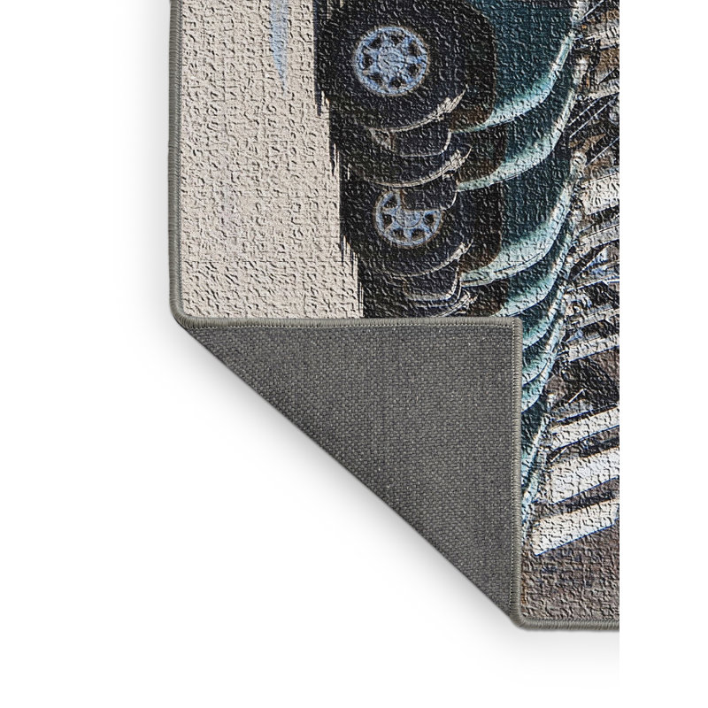 Tapis gris en laine, Rectangle 3 pi x 5 pi