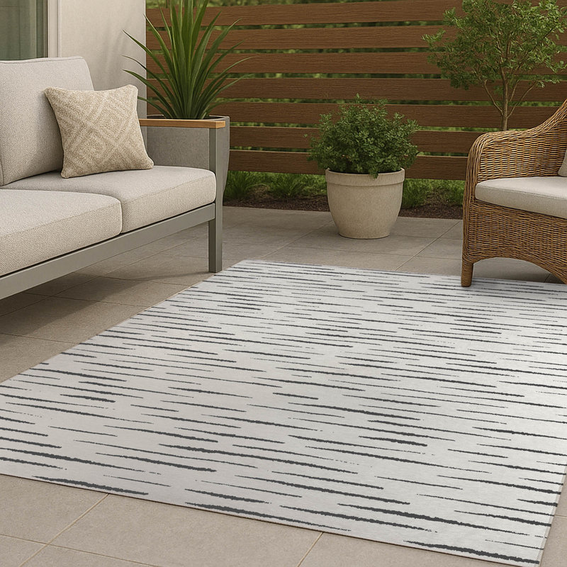 Tapis d'extérieur antidérapant Lak, Rectangle 5 pi x 7 pi