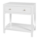Nora 30 in. W Wood 1 Drawer Wide Nightstand with Shelf