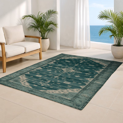 Overdyed Gray Indoor and Outdoor Area Rug