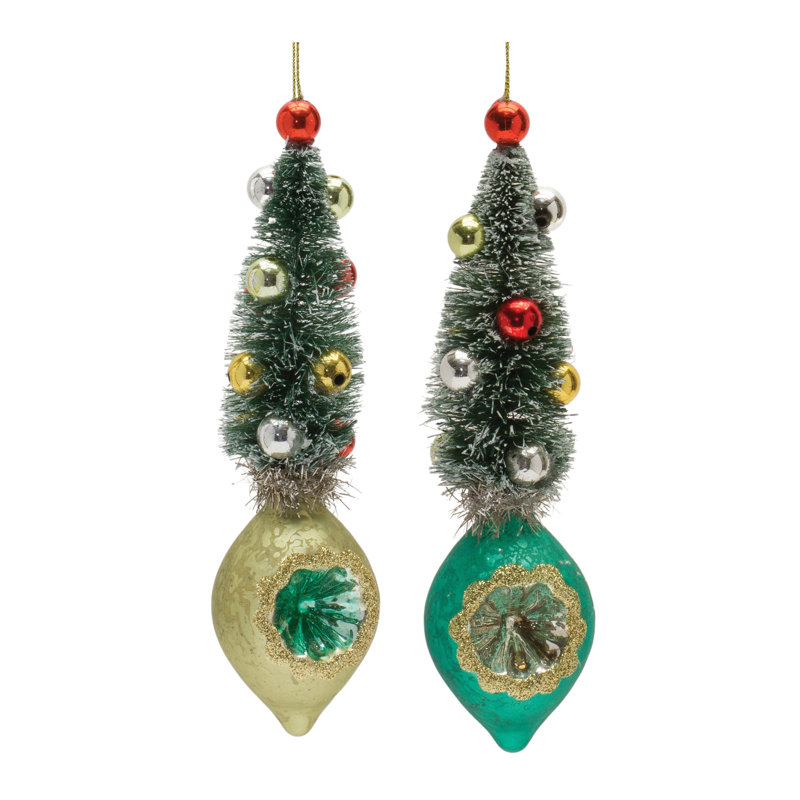 Giusy 6.5'' Glass Plants & Flowers Holiday Shaped Ornament