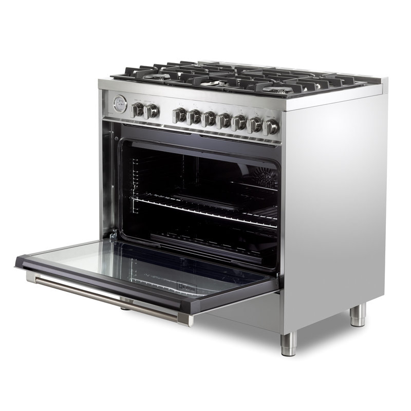 Verona Prima 36" 5 Burner Single Gas Range - Stainless