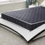 Matelas en mousse haute densité imperméable de 6 pouces avec tissu matelassé à losanges bleu marine pour un sommeil frais (tailles simples)-1902775885