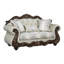Causeuse Albiery avec 3 coussins beige et cerise