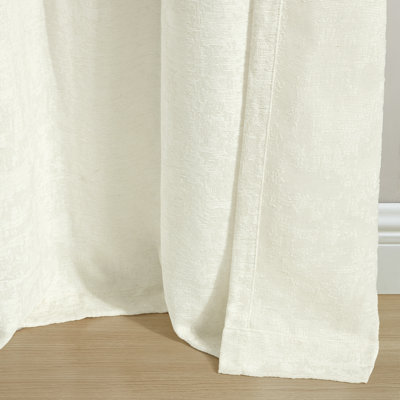 Smiley Estelle Room Darkening Curtains with Back Tabs, 2 Panels
