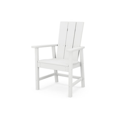 Modern Slatted Outdoor Dining Armchair