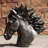 22.05" Horse Head Bust