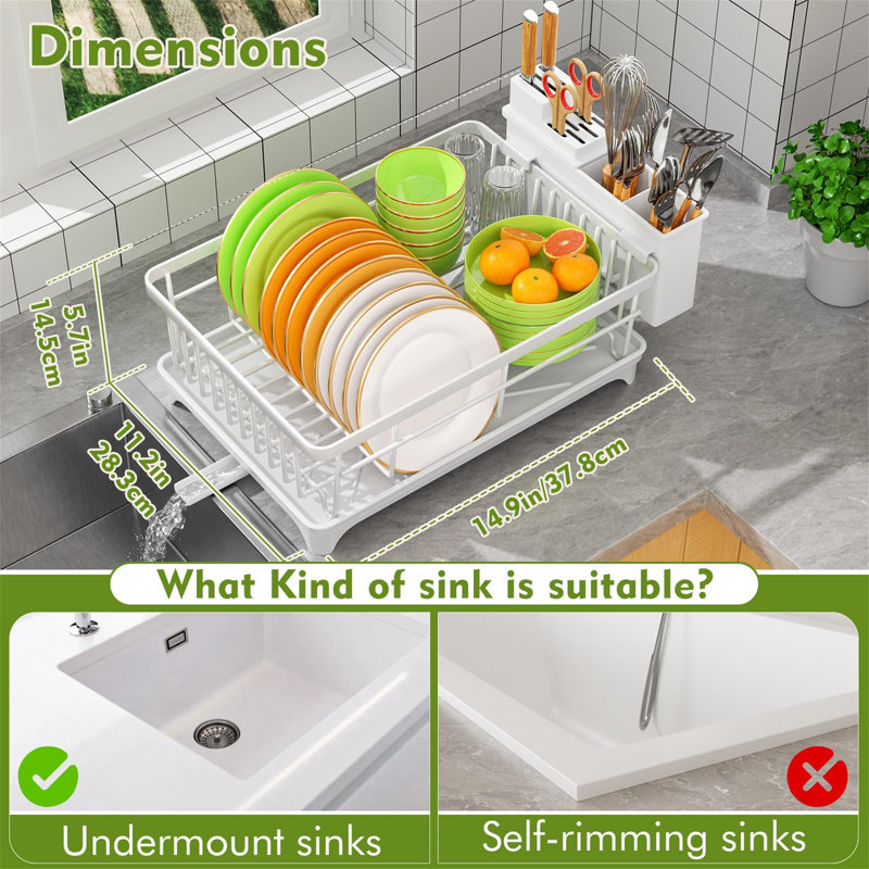 Dish Rack, White