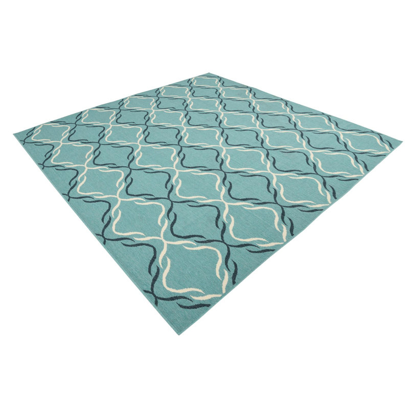 Geometric Indoor / Outdoor Rug, Square 7'10"
