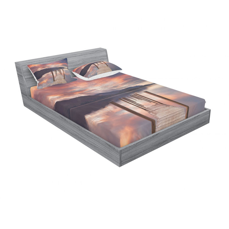 Microfiber Sheet Set, Queen Sheet Set with Fitted Sheet