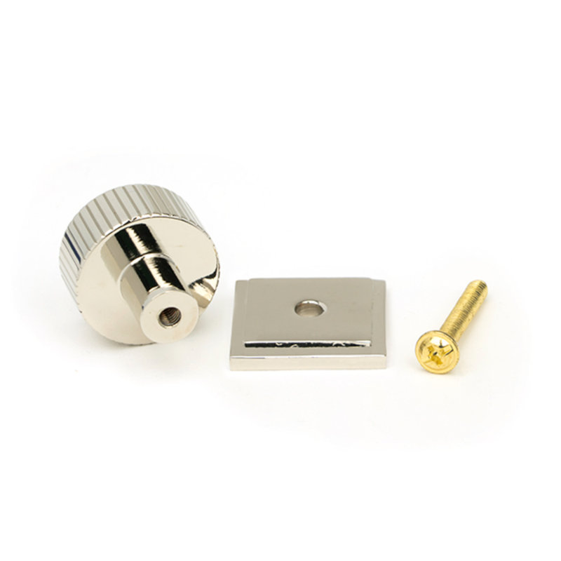 30mm Square Knob, Polished Nickel