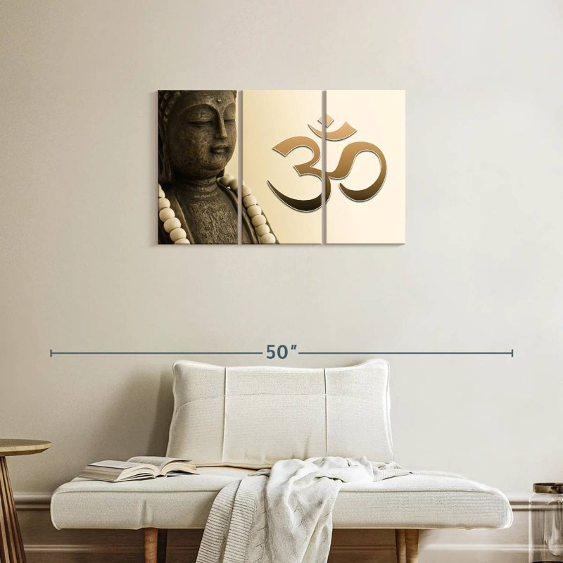 Adella Buddha Om Sign, 20" H x 33" W
