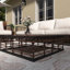 Ensemble de canapé modulaire en métal 7 pièces avec coussins 7 pièces - blanc / noir-700624660
