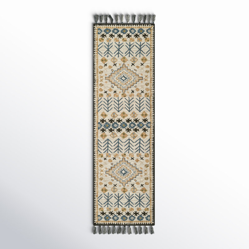 Tahoe Hand Tufted Wool Geometric Area Rug, Runner 2'3" x 8'