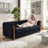 84.25" Modern Tufted Soft Velvet Round Arm Sofa for Living Room-1090045894