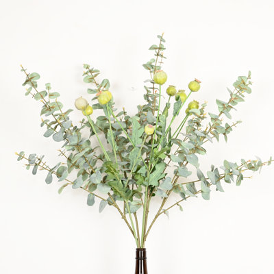 40" Artificial Physalis Eucalyptus Branch Sprays For Vase Filler, Farmhouse Twig Branch Long Stem Bulk Bouquet For Wedding Party Home Office Table Centerpiece Shelf Decorations