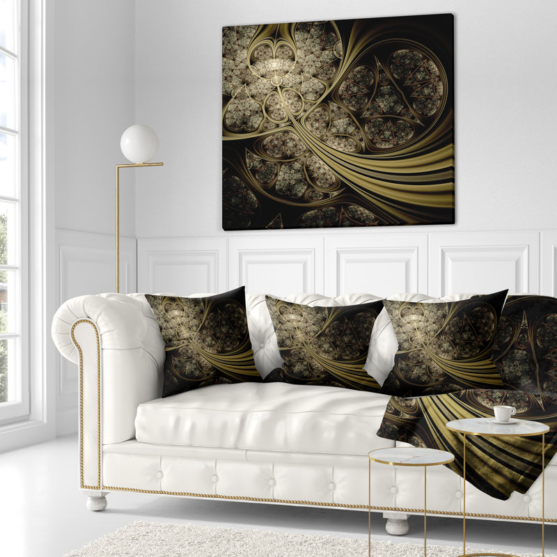 Abstract Metallic Fabric Pattern Lumbar Pillow
