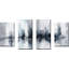 «Indigo Harbor Lights» par Nan - impression sur toile tendue 4 pièces-1902405175