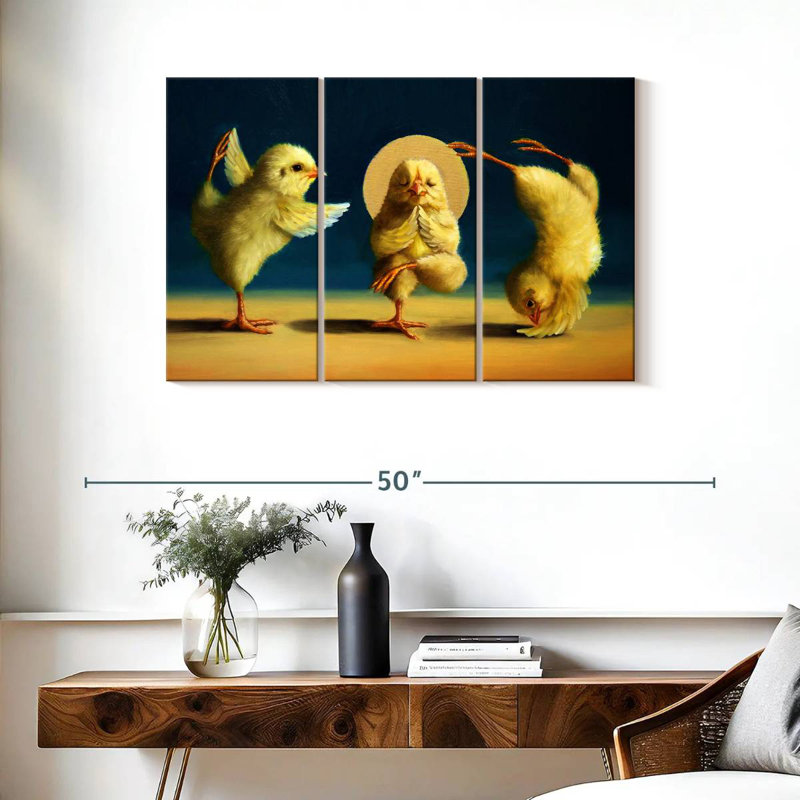 Ketti Yoga Chicks Three, 24" H x 38" W