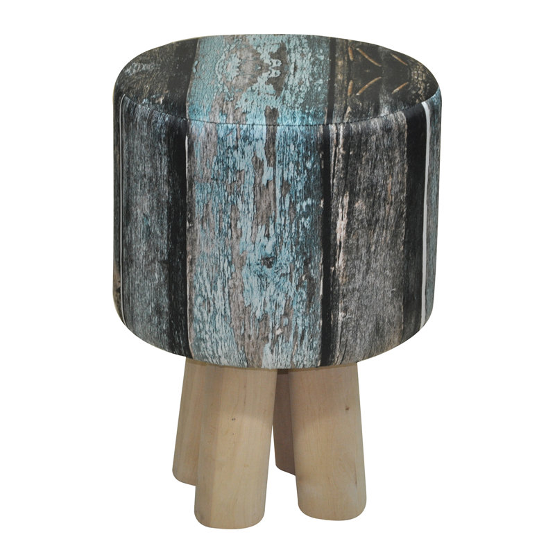 Solid + Manufactured Wood Accent Stool