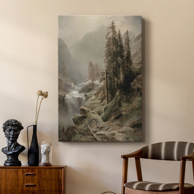 Paysage rétro CCIV - galerie Cavas sur mesure, H 12 po x l 8 po