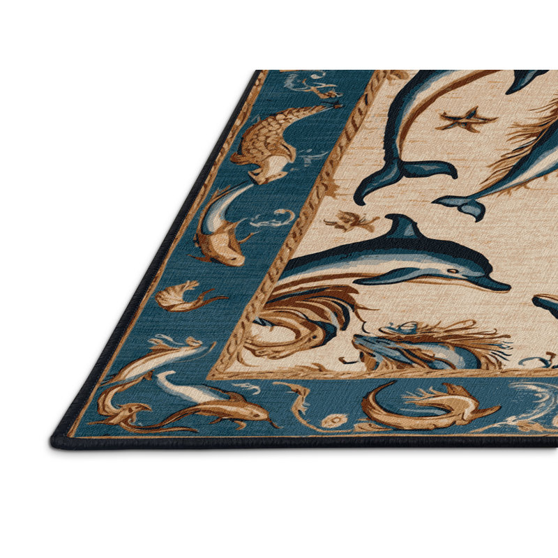 Tapis gris français lavable à la machine, Rectangle 5 pi x 8 pi
