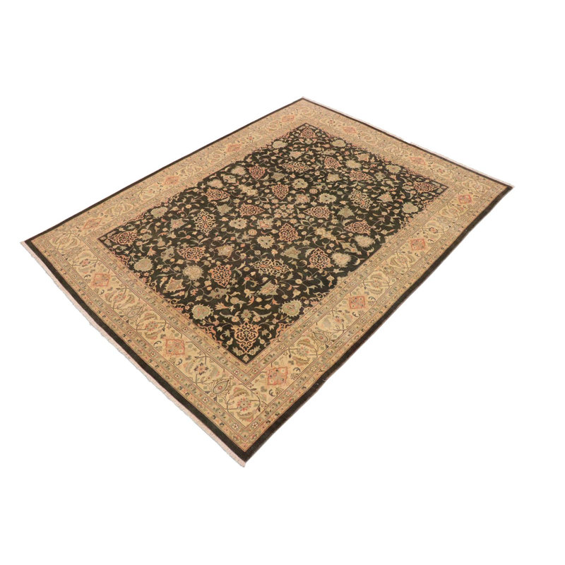 Tapis unique gris de style années 2000 de 8 pi 11 po x 11 pi 9 po par Arshs Fine Rugs