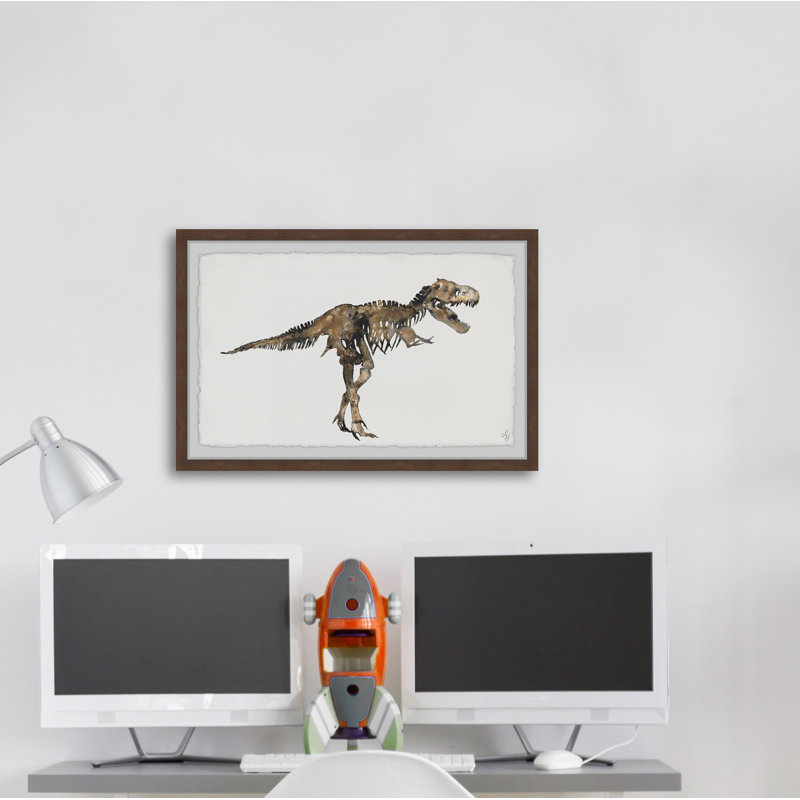«Bronstein T-Rex Skeleton», reproduction encadrée, H 8 po x l 12 po x P 1,5 po