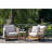 Ching 3-piece Outdoor Conversation Set With Acacia Wood Chairs & Terrazzo Side Table
