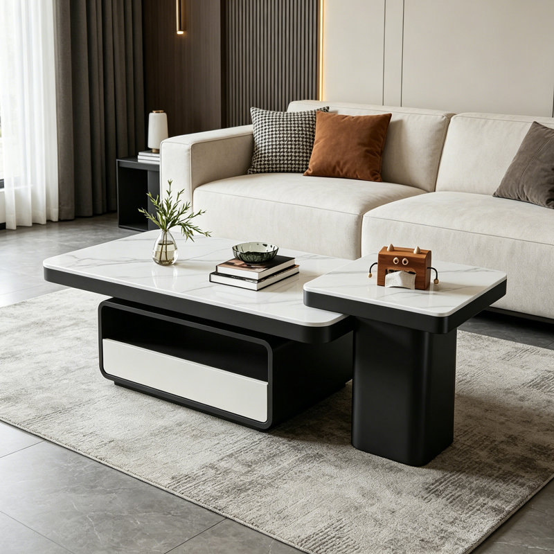 Osée, Blanc / gris / blanc, H 16,53 po x L 43,3 po x l 23,62 po