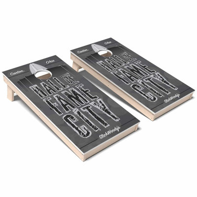 Ohio HOF City Black All-Weather Composite Cornhole Board Set
