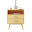 Table de chevet tiroir en noyer foncé-895275129