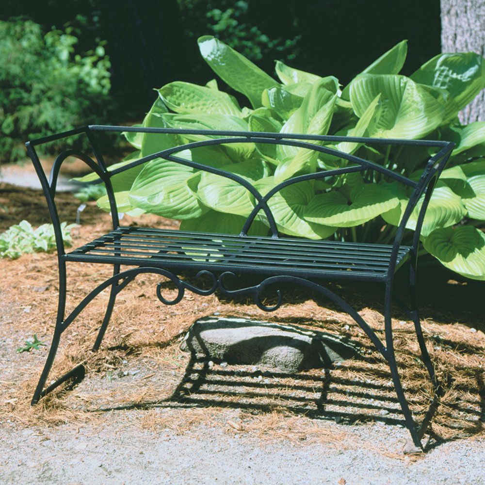 Ameer Powder Coated Steel Outdoor Bench Alcott Hill®