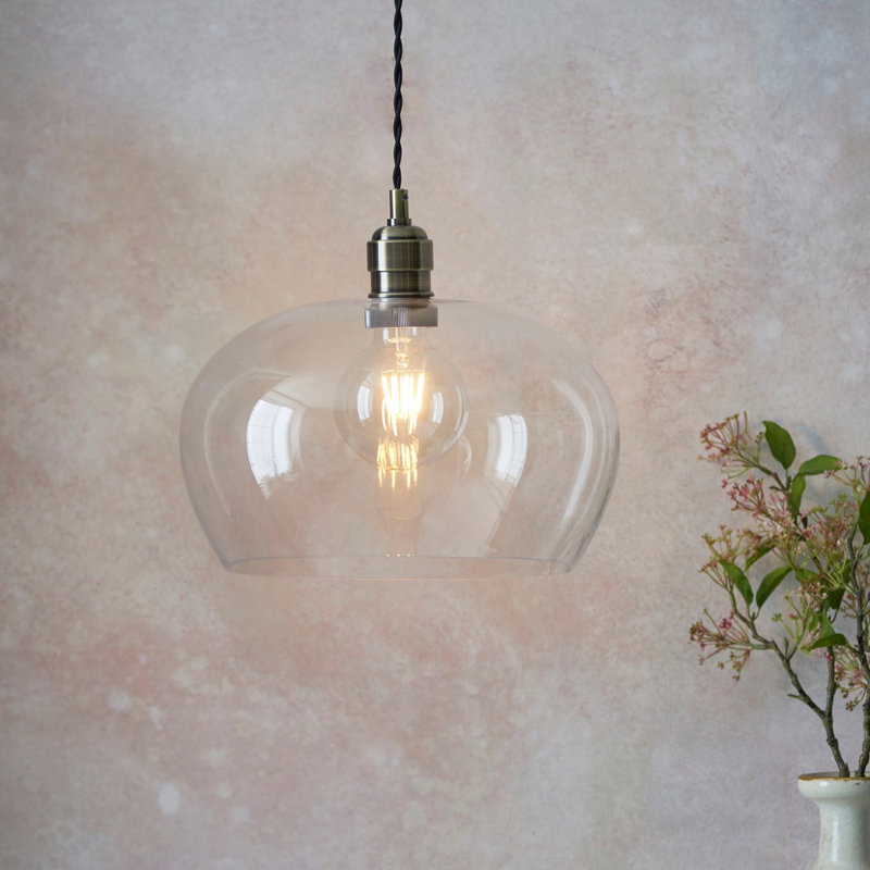 Parson 1 - Light Sphere Pendant, Antique Brass