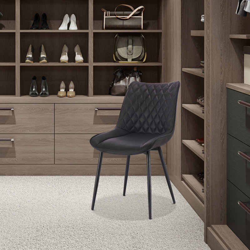 Alhambra 46.5cm H Upholstered Side Chair, Anthracite, 4