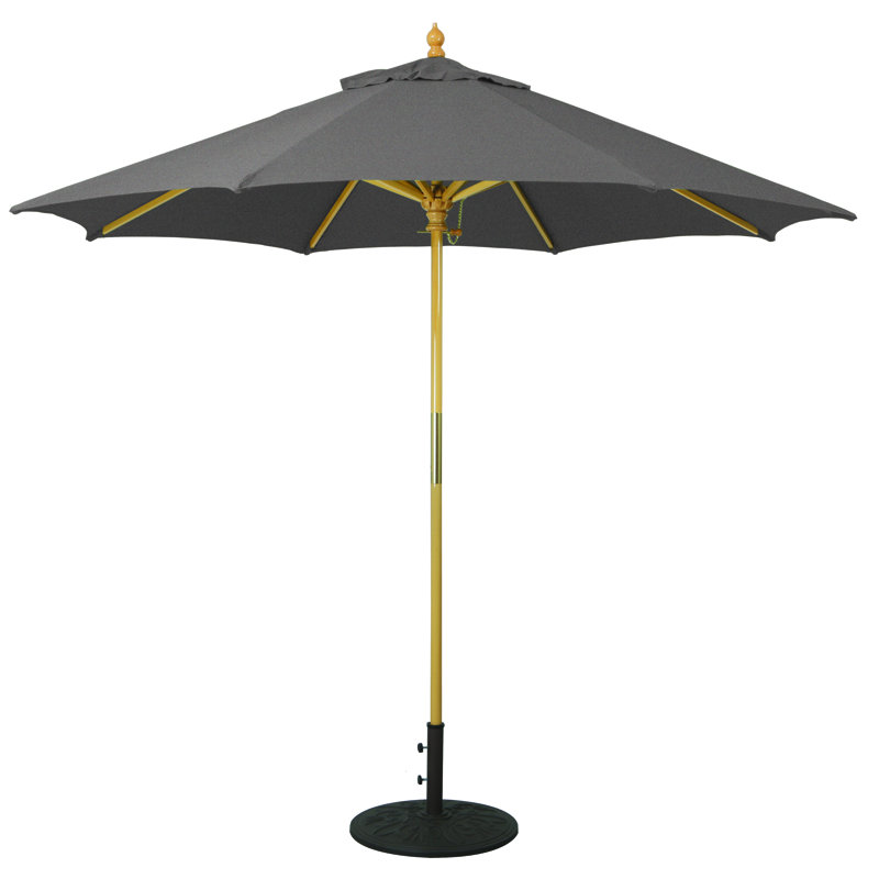 Parasol de marché 9 pi Nadasha, Charbon Sunbrella® toile