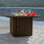 Table de foyer d'extérieur en polyrésine au propane avec couvercle Strella H 24 po x l 40 po-887247059