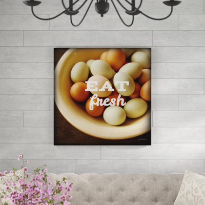 Market Fresh Eggs by Sue Schlabach - No Frame Print on Canvas