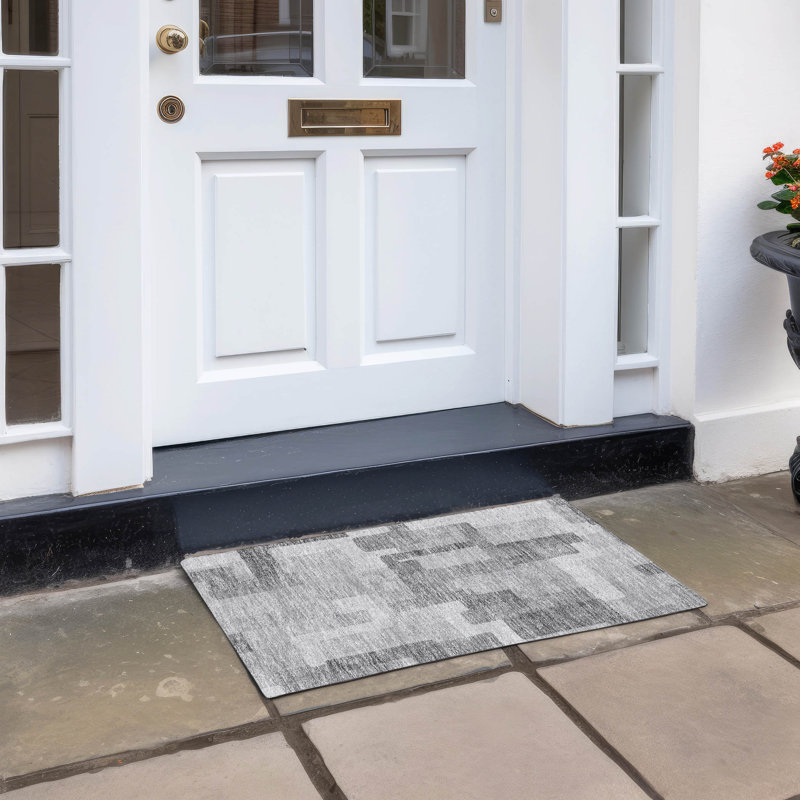  Tapis d'intérieur / extérieur antidérapant Neysa, Rectangle 1 pi 8 po x 2 pi 6 po