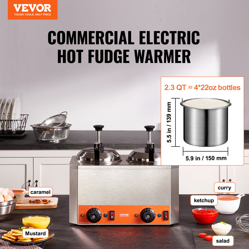 Réchaud 2 pintes en acier inoxydable (18/8)
