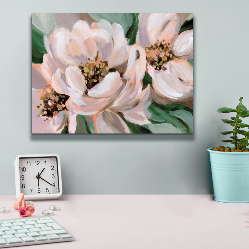 Art mural sur toile «Blush Peony» par Katrina Pete, H 12 po x l 16 po x P 0,75 po
