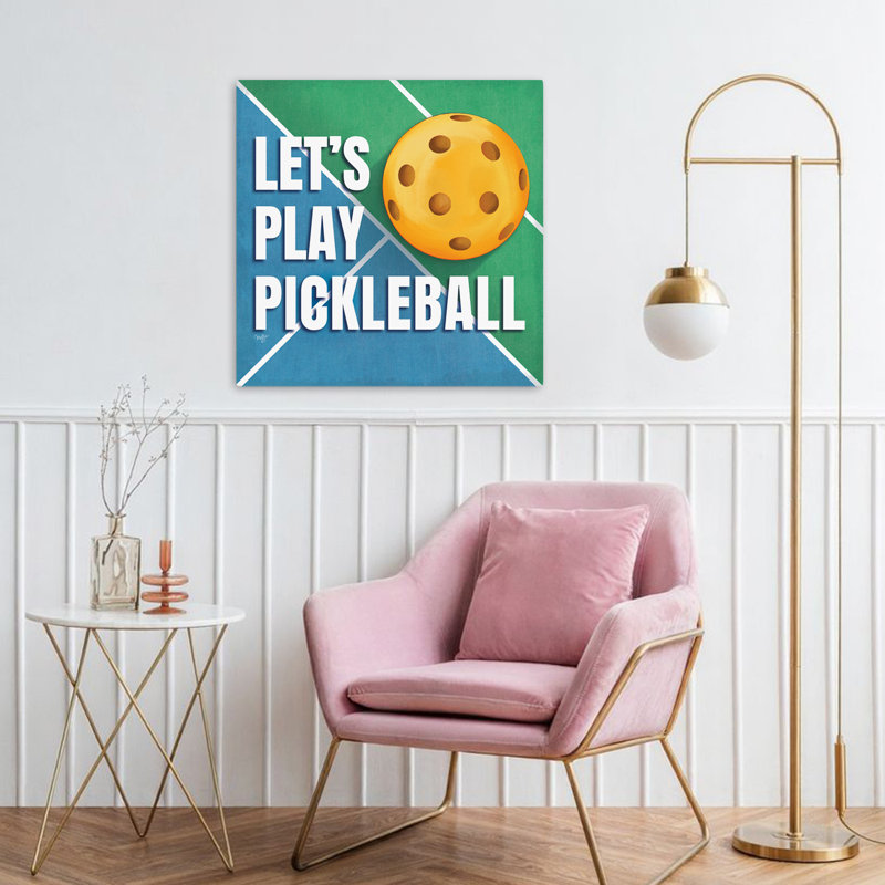 Let's Play Pickleball, H 32 po x l 32 po