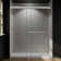 56-60 in. W x 72 in. H Semi-Frameless Pivot Shower Door in Brushed Nickel