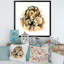 «Family of lion and cubs» - reproduction d'art sur toile traditionnelle-66837303-66837306